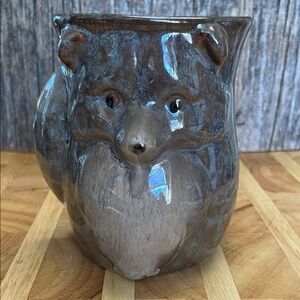 Giftcraft |Fox Figural | 3D |Relief Enclosed Handle |Stoneware |Mug/Cup |Unique